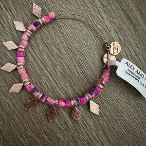 Alex and Ani pink ombré spike bracelet